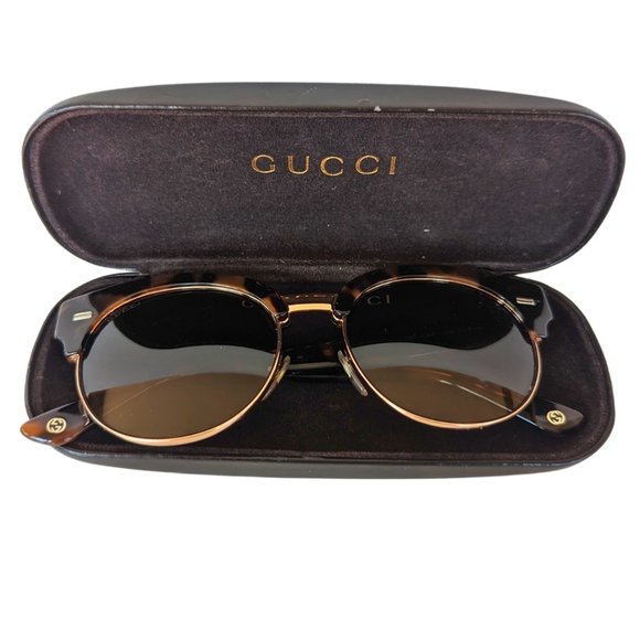 Gucci Accessories - Gucci Round Havana Brown Tortoise shell Sunglasses & Case 4278/S LZUD8 5…